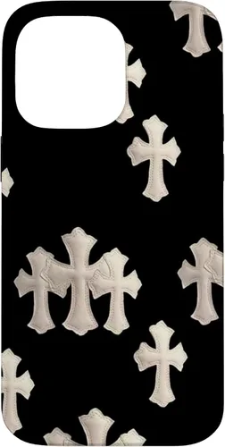 Vista 21 de Funda en blanco y negro con cruces para iPhone 17