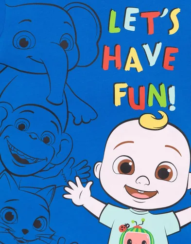 Vista 5 de CoComelon Camiseta de manga corta para niños y niños pequeños JJ azul