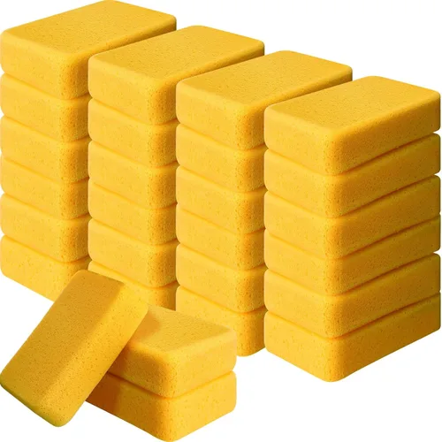Vista 8 de Tioncy 6 esponjas grandes a granel de 7.5 x 5.5 x 1.9 pulgadas, lechada de espuma para lavado de autos, esponja de limpieza y lavado, espuma