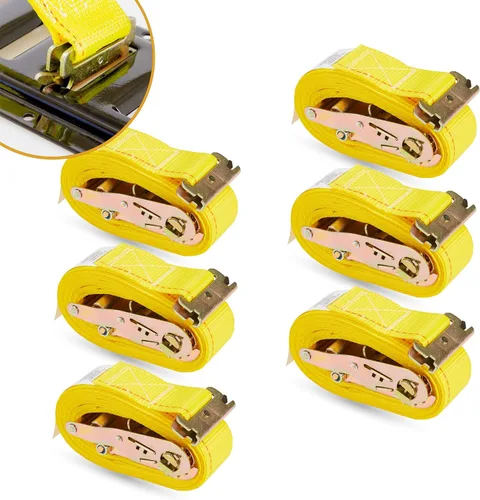 Vista 11 de Paquete de 2 correas de trinquete E-Track de 2 pulgadas x 12 pies x 4,400 de fuerza para amarre de carga en remolque cerrado y camioneta por KODIAK