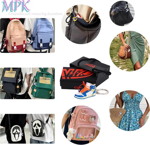 Vista 4 de MPK Mini llavero de tenis Llavero de baloncesto 3D, accesorios para hombres, mujeres y niños, regalos de graduación, regalos inspiradores
