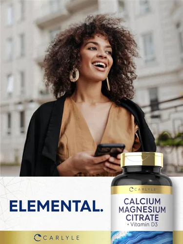 Vista 7 de Carlyle Citrato de calcio y magnesio con vitamina D3 150 cápsulas Suplemento sin OMG y sin gluten