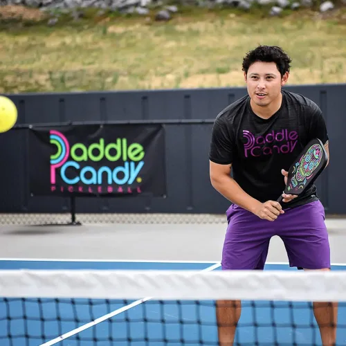 Vista 3 de Vulcan Paddle Candy Sugar Skull Pickleball Paddle Rendimiento híbrido Núcleo de polipropileno Aprobado por USAP Múltiples opciones