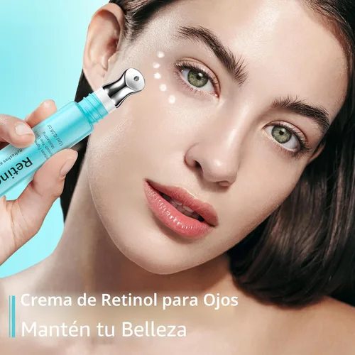 Vista 7 de Crema de ojos con retinol - Suero para ojos contra ojeras y hinchazón antienvejecimiento - Crema para debajo de los ojos con ácido hialurónico