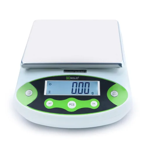 Vista 3 de U.S. Solid Balanza analítica digital 4.4 lbs x 0.00 oz, báscula de laboratorio de alta precisión, peso de calibración de 17.64 oz, 10
