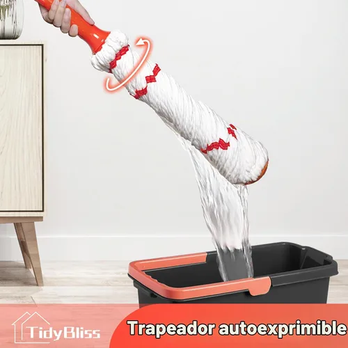 Vista 2 de Repuesto de cabezal de trapeador giratorio para limpieza de suelos, repuesto de microfibra lavable de algodón con almohadilla para fregar