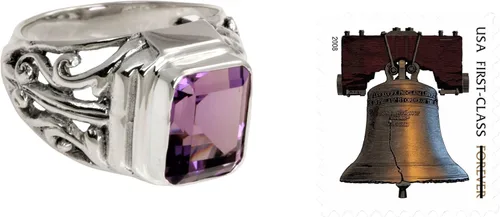 Vista 3 de NOVICA Anillo de amatista artesanal hecho a mano para hombre, plata de ley 925, morado, piedra natal de Indonesia, guerrero de la sabiduría