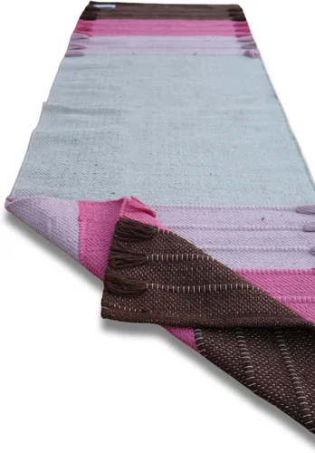 Vista 32 de Jaipur Art & Rugs - Alfombra de yoga de algodón, respetuosa con el medio ambiente, tejida a mano, gruesa (0.945 x 2.835 x 0.197 in)
