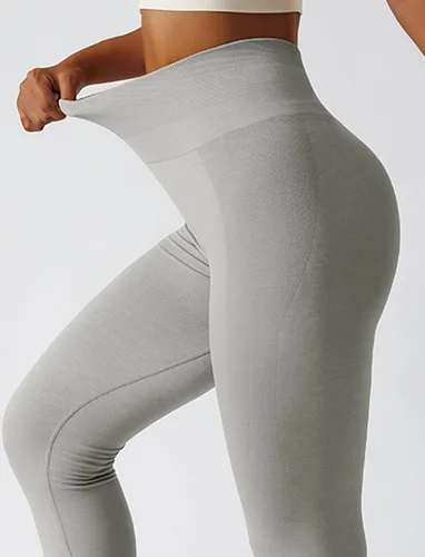 Vista 8 de Leggings amplificados sin costuras para mujer, con control de abdomen, cintura alta, para entrenamiento, gimnasio, yoga