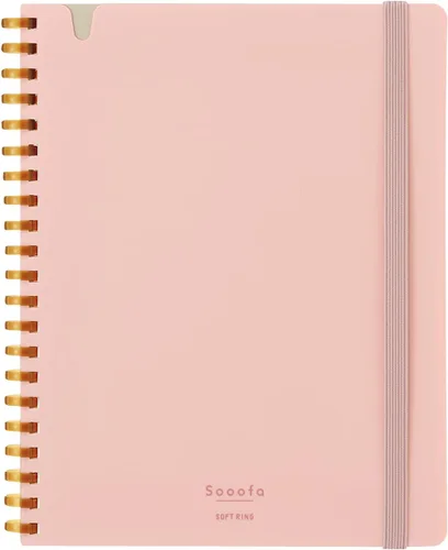 Vista 20 de KOKUYO Sooofa - Cuaderno gráfico de 7.2 x 5.5 pulgadas, cuaderno de anillo suave para mujer, cuadrícula de 0.157 in, 80 hojas perforadas, negro