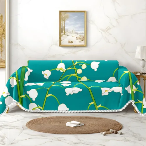 Vista 11 de Funda de sofá con estampado de flores y mariposas, fundas para sofá, fundas para sillón, funda resistente a las manchas, protector universal