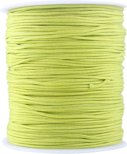 Vista 91 de KONMAY 1 rollo de cuerda de nailon de 150 yardas, trenzado de 0.016 in de nailon Shamballa Macramé/cordón de cuentas, cordón de nudo chino, cuerda