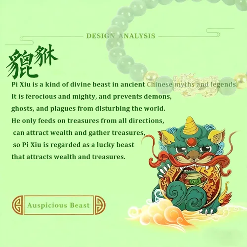 Vista 9 de Feng Shui Wealth Lucky Bracelet with Light Green Real Jade Bracelet for Women Men, 24K Gold Plated PiXiu Dragon Protection Bracelet Mantra Prayer