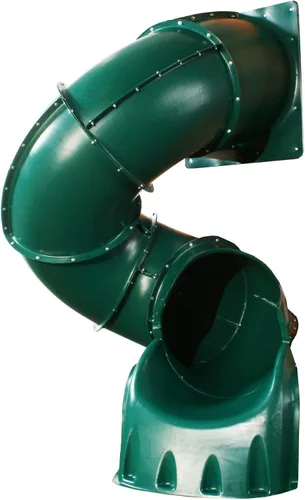 Vista 2 de Tobogán tubular Turbo de 5 pies de largo, verde, verde, Verde