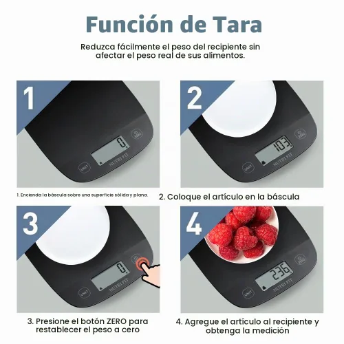 Vista 8 de Báscula de alimentos para básculas de cocina, digital, pesa gramos y onzas, báscula de repostería precisa para pérdida de peso, cocina, café, dieta
