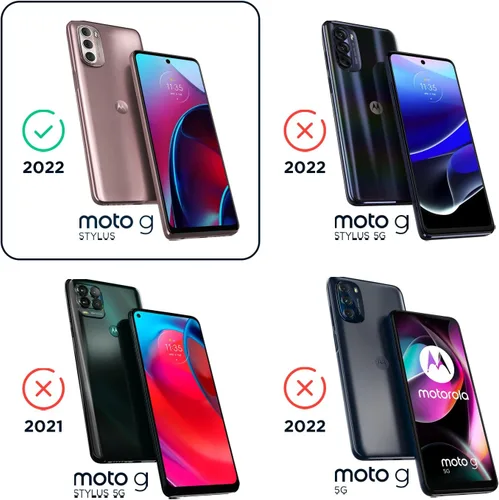 Vista 2 de Motorola Moto G Stylus (2022) Funda Protectora - Ajuste de precisión, elegantes fundas absorbentes de golpes para teléfonos - Rosa atardecer