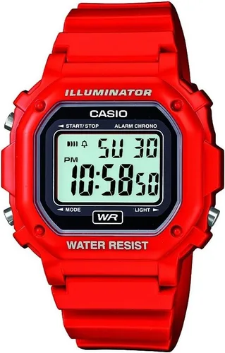 Vista 8 de Casio F108WH Series Men's Digital Watch Illuminator Water Resistant LED Light Daily Alarm 1/100 SEC Stopwatch 3 Hands (HR, Min, SEC)