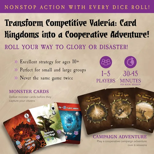 Vista 3 de Juego de mesa de Valeria Card Kingdoms Darksworn: Juego de aventura cooperativa de saga - Daily Magic