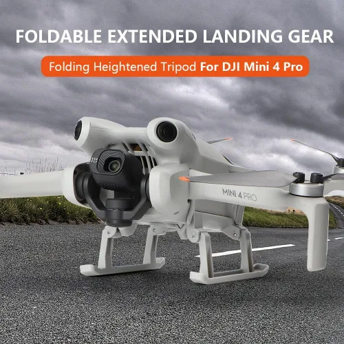 Vista 2 de Mini 4 Pro Tren de aterrizaje extendido, pata de araña de aterrizaje plegable compatible con accesorios DJI Mavic Mini 4 Pro