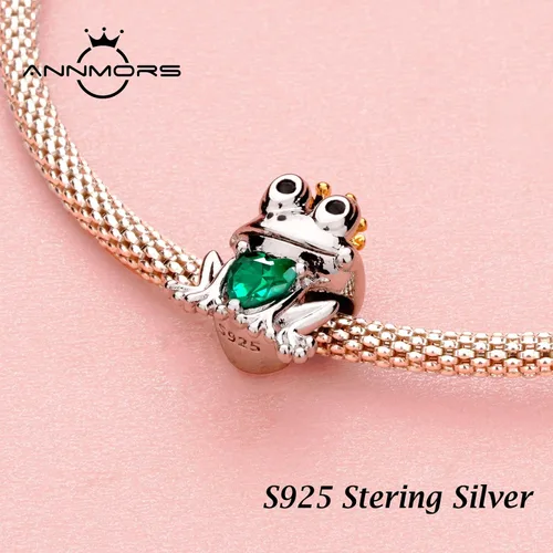 Vista 2 de Annmors Dijes de joyería de animales para mujer, plata de ley 925, colgante con circonita cúbica, cuentas de joyería para niñas, regalos