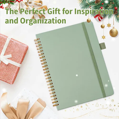 Vista 7 de YOXMJDB Cuaderno rayado en espiral, pequeño cuaderno de rayas universitarias A5 con soporte para bolígrafo, cuaderno de tapa dura de 140 páginas