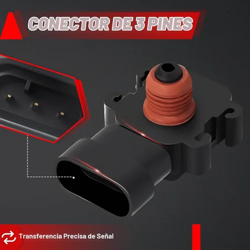 Vista 2 de Sensor MAP de Mánifaldo de Presión Absoluta: 16187556 12614973 213-4434 Compatible con 1996-07 Chevy Express/GMC Savana 1500 4.3L, 1999-08