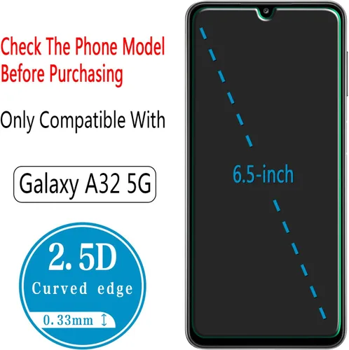Vista 3 de Paquete de 2 protectores de pantalla para Samsung Galaxy A32 5G