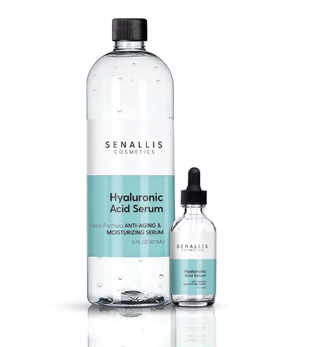 Vista 8 de Suero de Ácido Hialurónico de 8 fl oz y 2 fl oz, Hecho de Ácido Hialurónico Puro, Anti-Envejecimiento/Antiarrugas, Humectante Ultra-Hidratante que