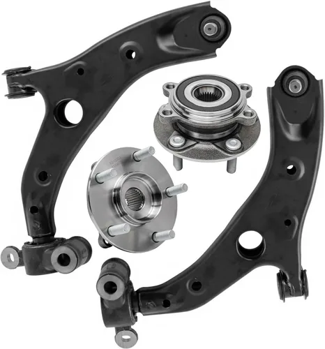Vista 53 de Detroit Axle - Kit de suspensión delantera 4WD para Nissan Frontier Pathfinder Xterra, 2 cubos de rodamientos de ruedas, 2 brazos de control