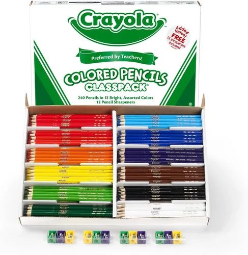 Vista 8 de Crayola paquete para clase con 240 unidades de lápices de colores, 12 colores surtidos (68 - 8024)