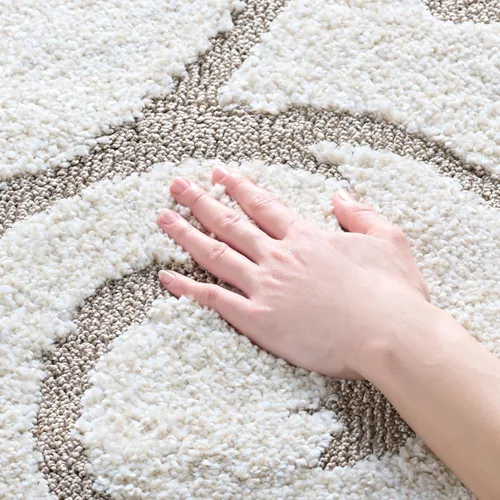 Vista 47 de SAFAVIEH Florida Shag Collection - Alfombra decorativa, 2 x 3 pies, color crema y beige, diseño de volutas, no desprende pelusa y fácil de limpiar