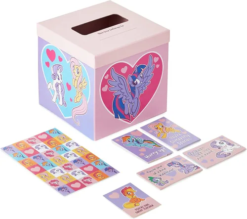Vista 10 de Hallmark Buzón desplegable para el día de San Valentín con tarjetas y calcomanías para intercambio en el aula