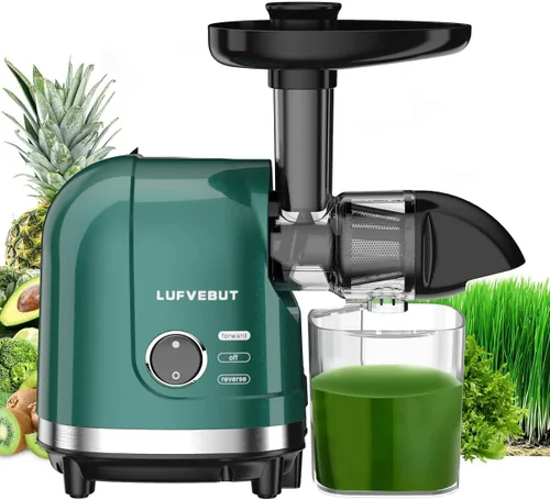 Vista 14 de Exprimidor de prensa en frío para naranja de apio, zanahoria, frutas y verduras, 250 W, máquina exprimidora lenta sin BPA, función inversa, fácil