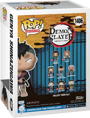 Vista 3 de Funko Pop! Animation: Demon Slayer - Genya Shinazugawa - Figura de vinilo coleccionable - Idea de regalo - Producto oficial - para niños y adultos
