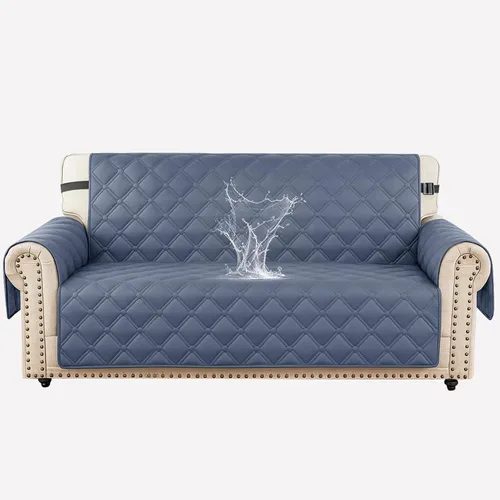 Vista 18 de XINEAGE Funda impermeable para sillón, funda para sofá de 1 plaza con correas elásticas y bolsillos, triple protección antideslizante, lavable