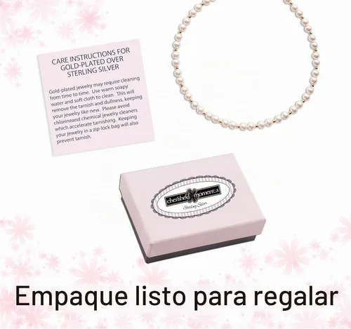 Vista 5 de Cherished Moments Pulsera o collar, chapado en oro de 14 quilates Brynn-Collar (12-14" ajustable)