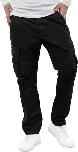 Vista 5 de X RAY Pantalones cargo de pierna recta de ajuste regular para hombre