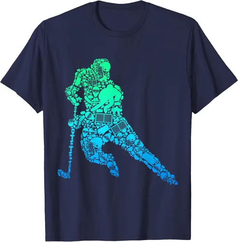Vista 24 de Jugador de hockey sobre hielo Camiseta de hockey sobre hielo para hombres y niños Asphalt Grey
