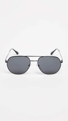 Vista 2 de Prada PR 55US 1AB5S0 Black Metal Pilot Sunglasses Grey Lens
