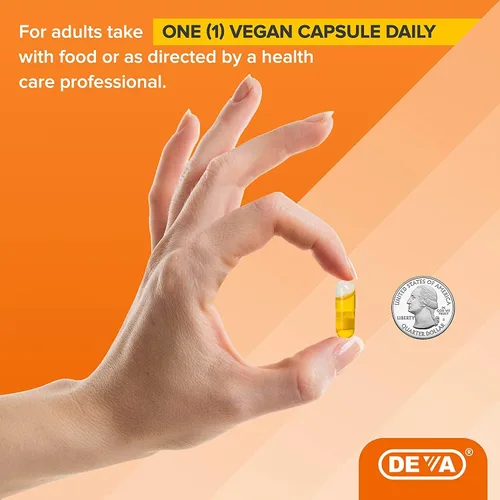 Vista 5 de Deva Vitaminas Veganas Aceite de Semilla de Lino 500Mg Vegano 90 Vcap6