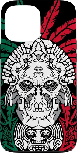 Vista 24 de Aztec Warrior Skull - Funda para iPhone 17, diseño de antepasados mexicanos