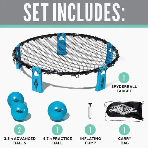 Vista 2 de Conjuntos de juegos al aire libre Franklin Sports – PicklePop + Spyderball – Incluye redes, pelotas, palas + bolsas de transporte – Diversión