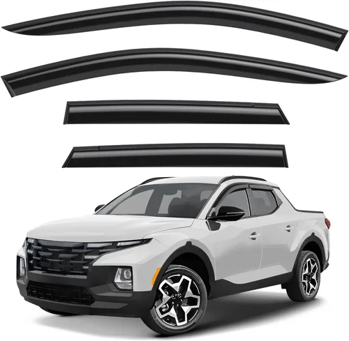 Vista 31 de Deflectores de ventana tintados ahumados con cinta adhesiva para ventana lateral, deflectores de lluvia compatibles con Toyota RAV4 2013-2018 - 4