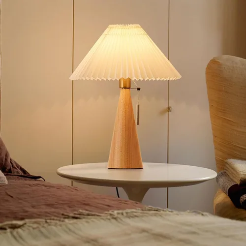 Vista 6 de BGGJJ Lamp for Desk Simple Retro Log Style Table Lamp Study Bedroom Bedside Table Lamp Desk Lamps for Home Office(B)