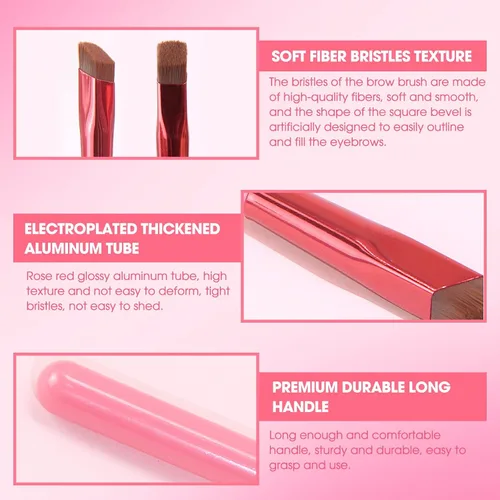Vista 3 de 2 brochas multifunción para cejas que hacen que el cabello se parezca a trazos en absoluto, cepillo de contorno de cejas corrector de cejas