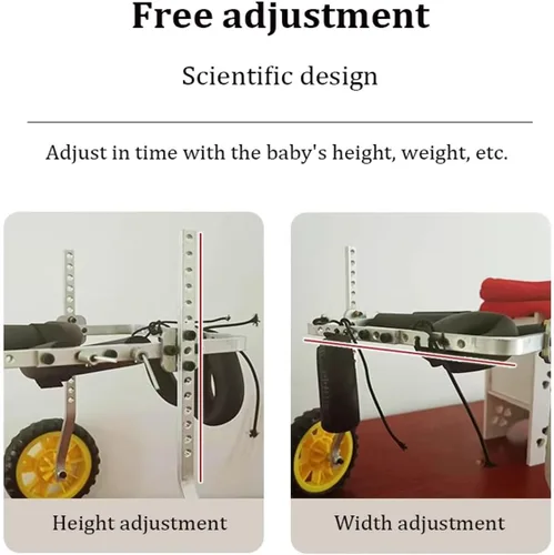 Vista 3 de Dog Wheelchair, for Back Legs，Pet Light Weight Dog&Cat&Pets Wheelchair，Cart Adjustable Dog Cart, Lightweight Adjustable Dog Bicycle Trailers