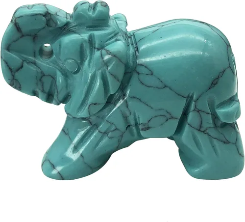 Vista 11 de Fekuar Figuras de elefante de cristal curativo talladas a mano de 1.5 pulgadas, escultura de estatua de animal de bolsillo de la suerte, decoración