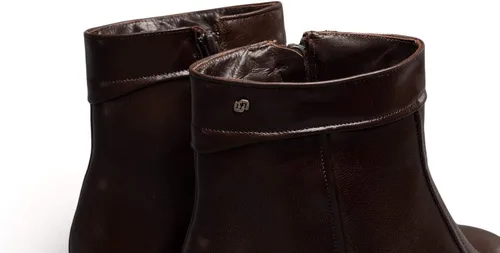 Vista 6 de Club Cubano EMMANUEL Botas de tacón cubano de cuero liso para hombre, color marrón