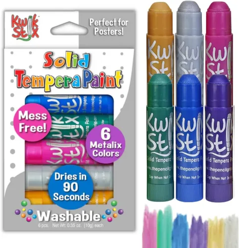 Vista 11 de Kwik Stix Solid Tempera Paint Stick, 6 colores primarios