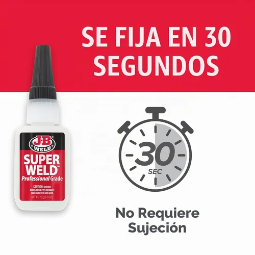 Vista 4 de J-B Weld 33120H SuperWeld - Pegamento transparente - 20 g